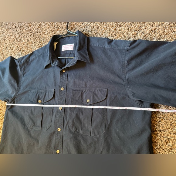 Vintage C.C. Filson Mens Black Button Down  Cotton Shirt - Picture 6 of 12